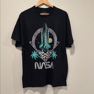 Black Graphic NASA T-Shirt